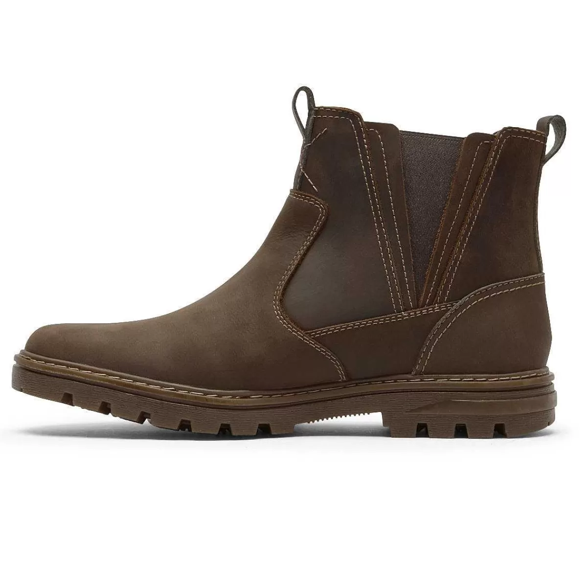 Rockport Bota Chelsea masculina para clima ou não à prova d'água Couro Preto/Camurça*Homens