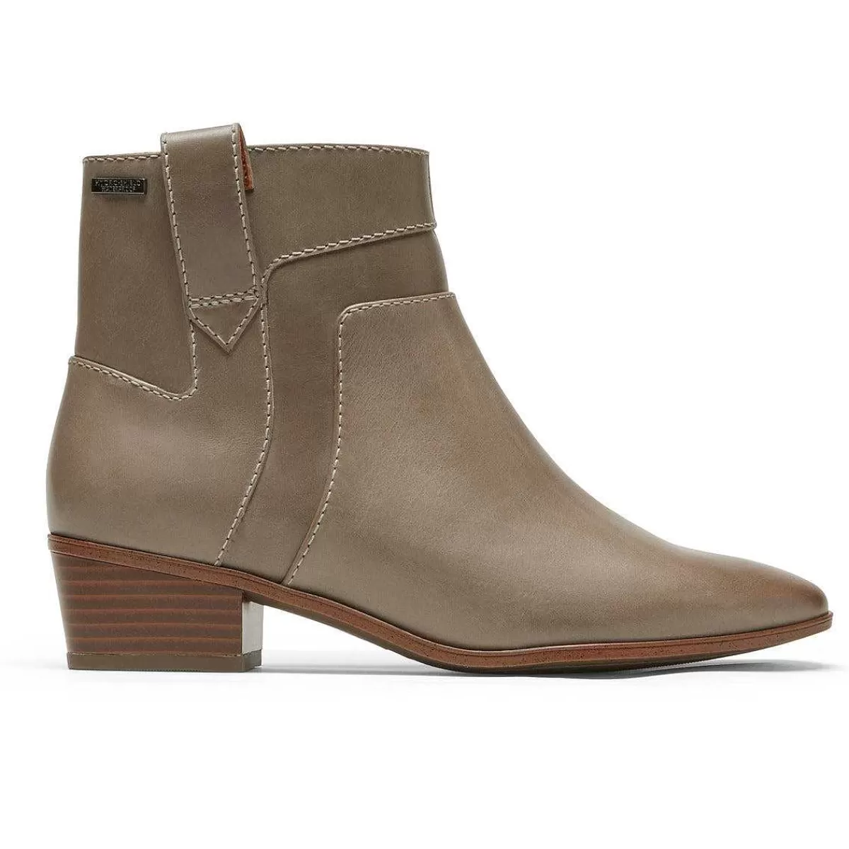 Rockport Bota em camadas impermeável Geovana feminina Taupe Lthr Wp*Mulher