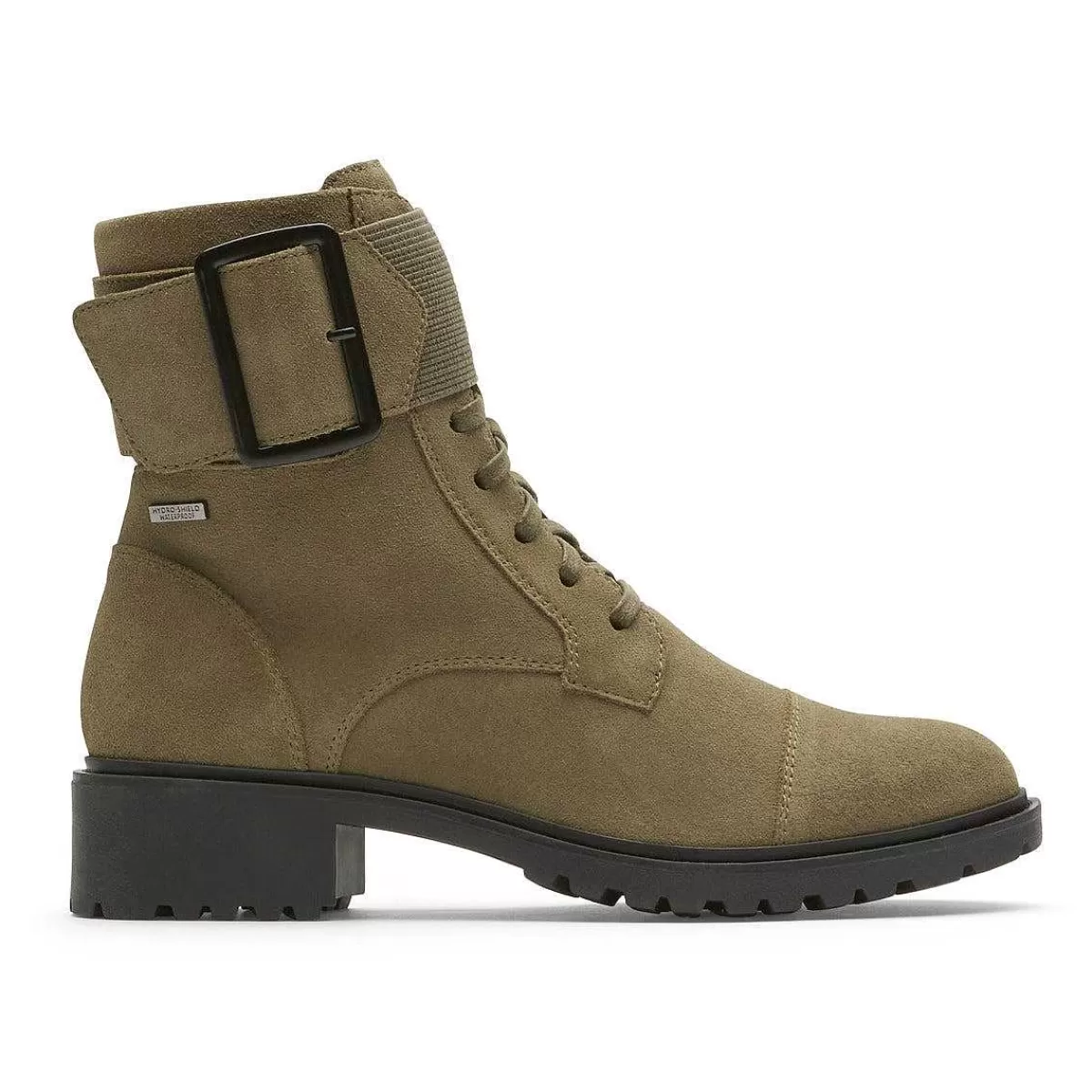 Rockport Bota feminina Ryleigh impermeável com cadarço Camurça Florestal Wp*Mulher