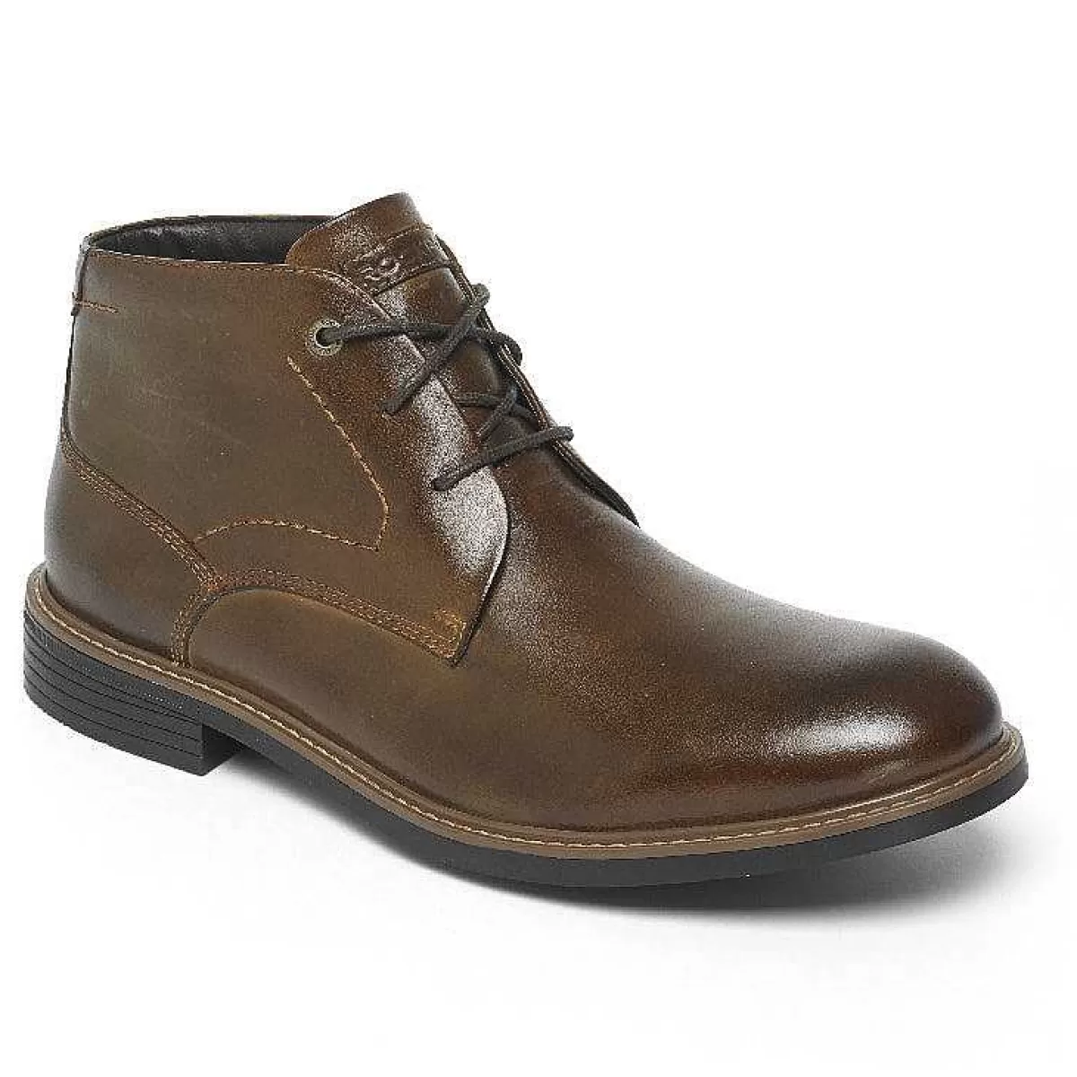 Rockport Bota Masculina Classic Break Chukka Couro Castanho Escuro*Homens