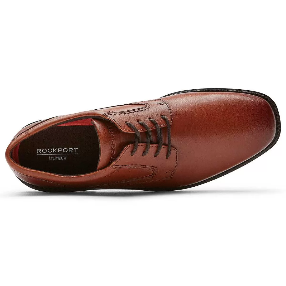 Rockport Estilo Masculino Líder 2 Biqueira Simples Oxford Bronzeado Britânico*Homens