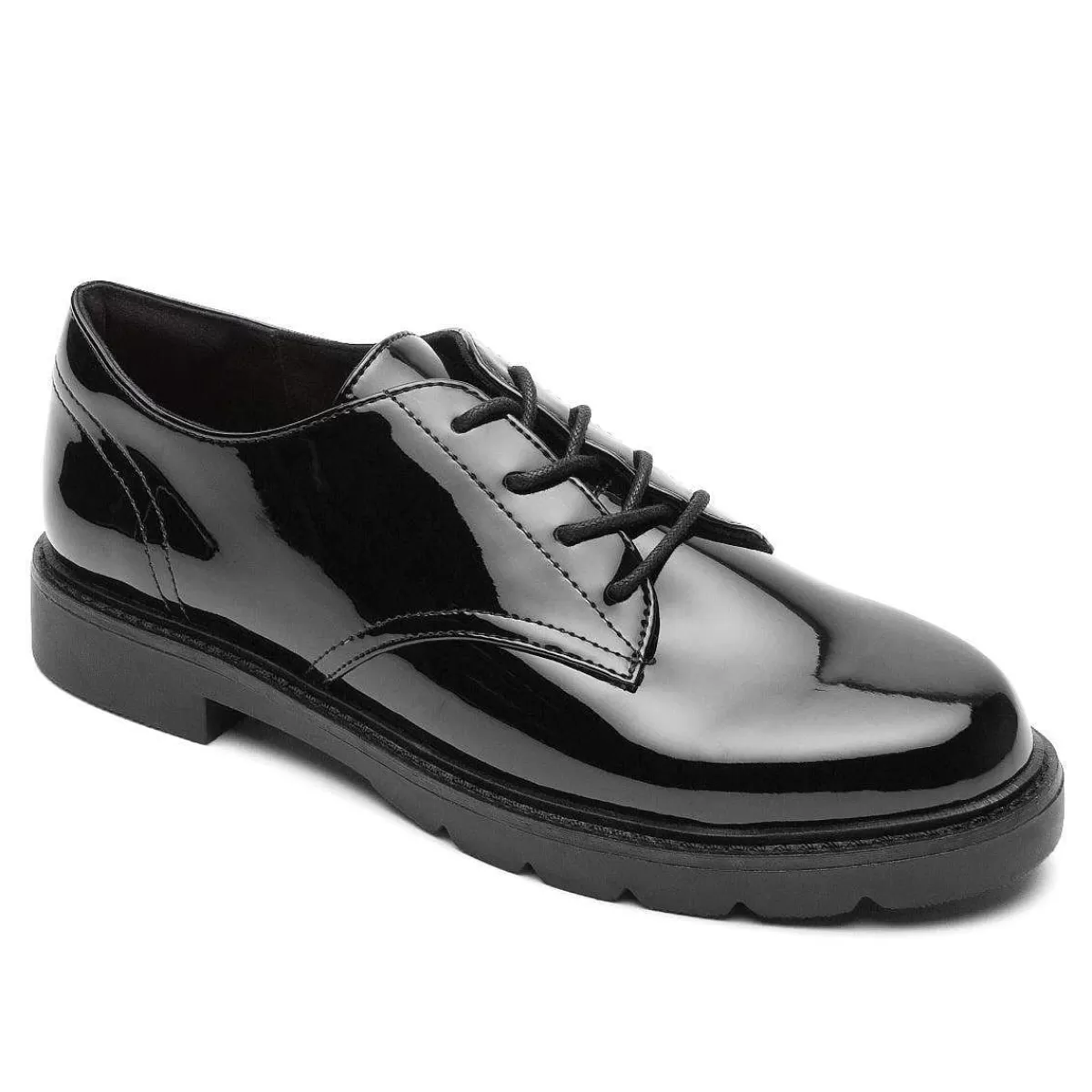 Rockport Kacey Oxford feminino Sintético Preto Patenteado*Mulheres