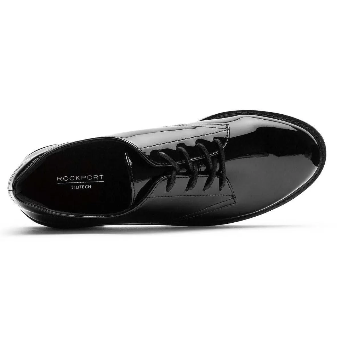 Rockport Kacey Oxford feminino Sintético Preto Patenteado*Mulheres