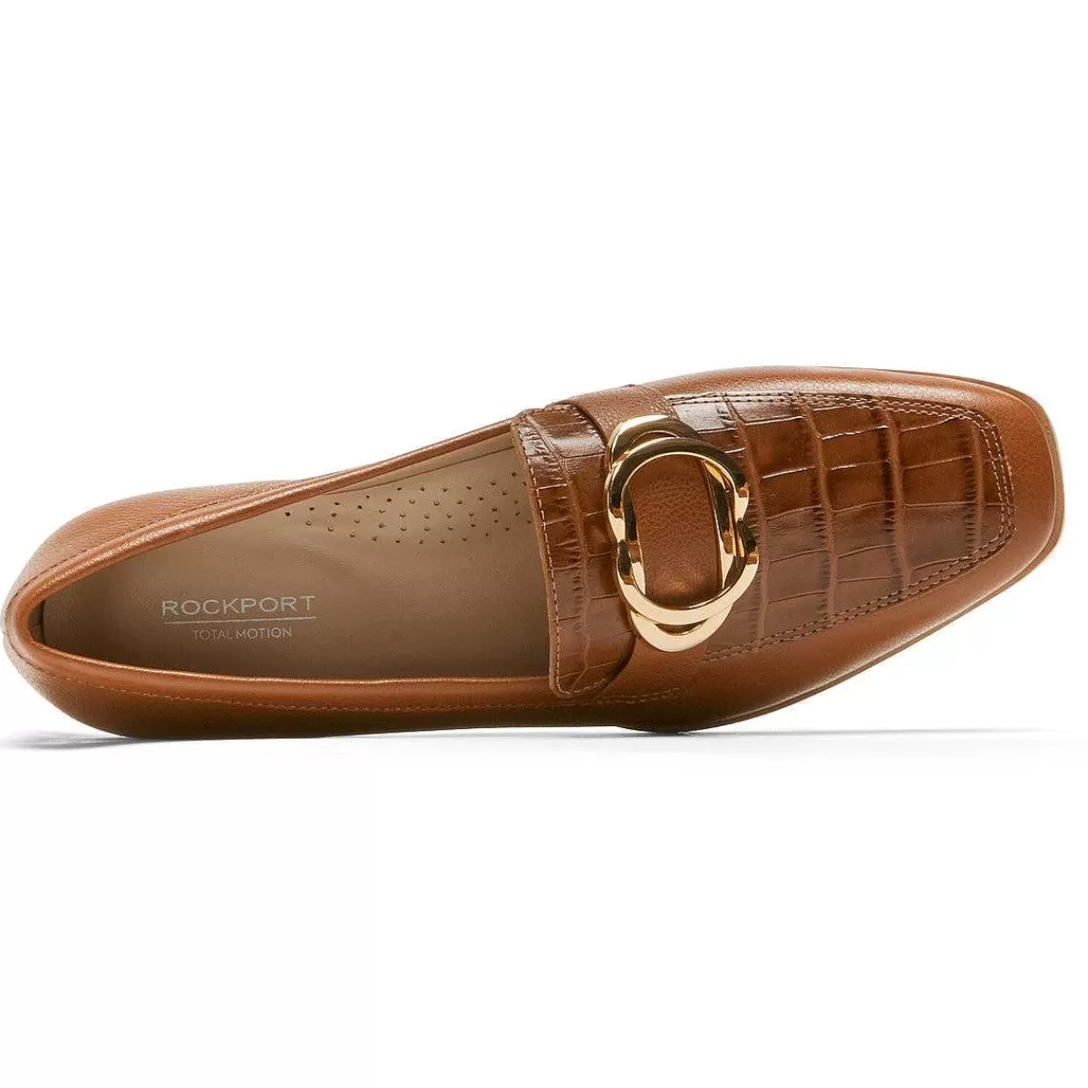 Rockport Mocassim feminino com anel Santana Tan Lthr*Mulheres