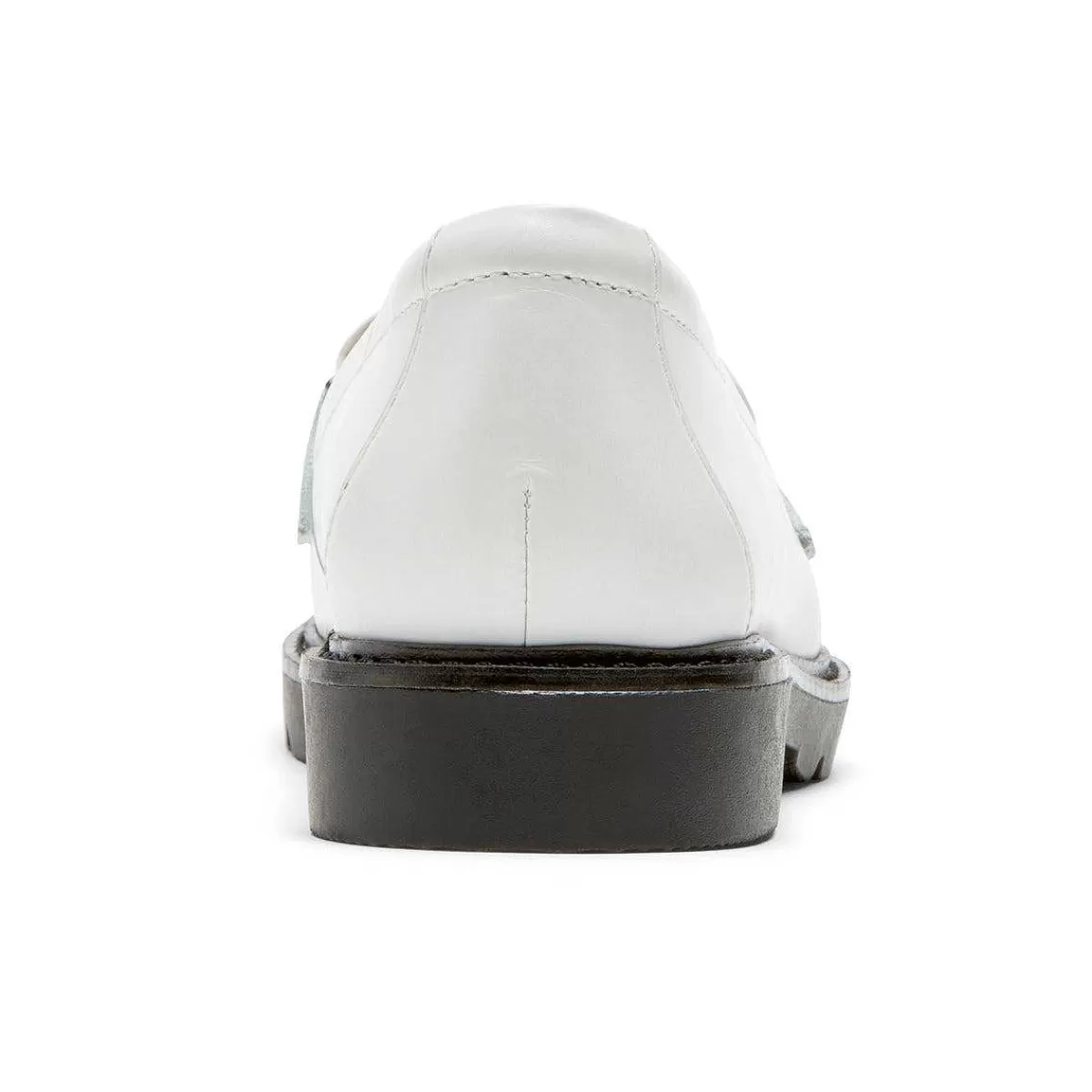 Rockport Mocassim feminino com corrente Kacey Lthr Branco*Mulheres