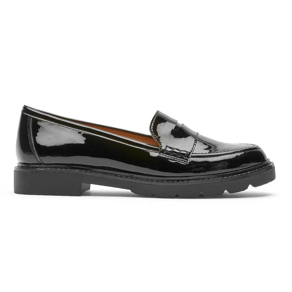 Rockport Mocassim feminino Kacey Penny Couro preto*Mulheres