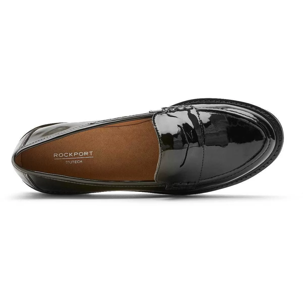 Rockport Mocassim feminino Kacey Penny Patente Negra*Mulheres