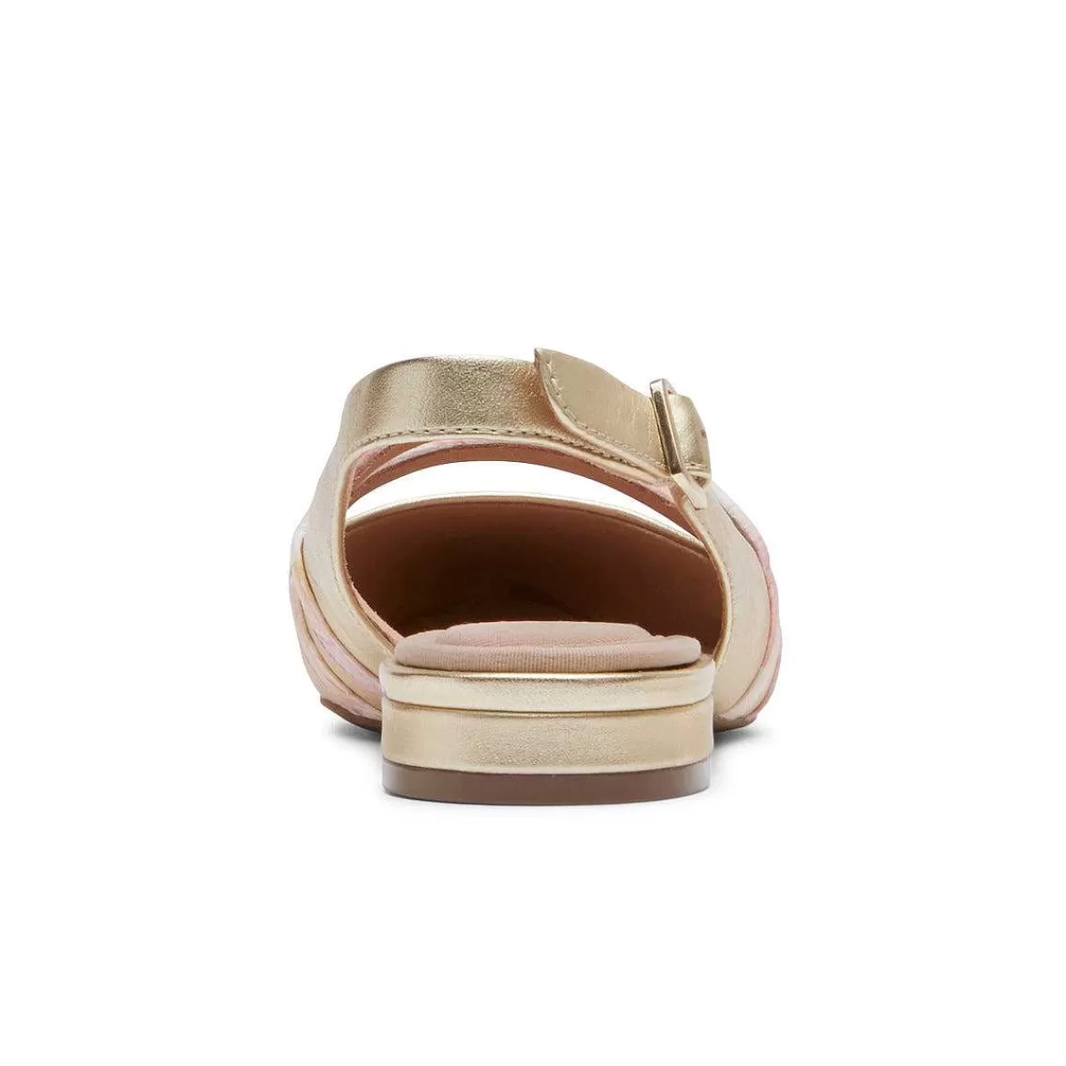 Rockport Mulheres Oh alegria! Sapato Total Motion Adelyn Strappy Slingback Dourado/Rosa*Mulheres