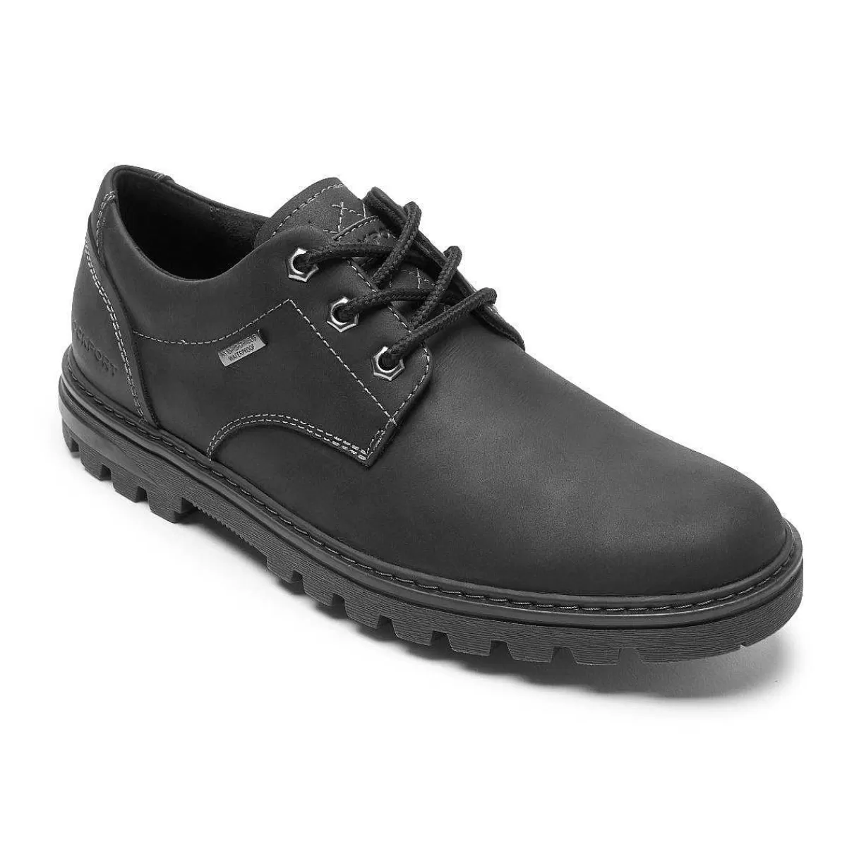 Rockport O clima masculino ou Oxford não impermeável Novo Couro Castanho*Homens