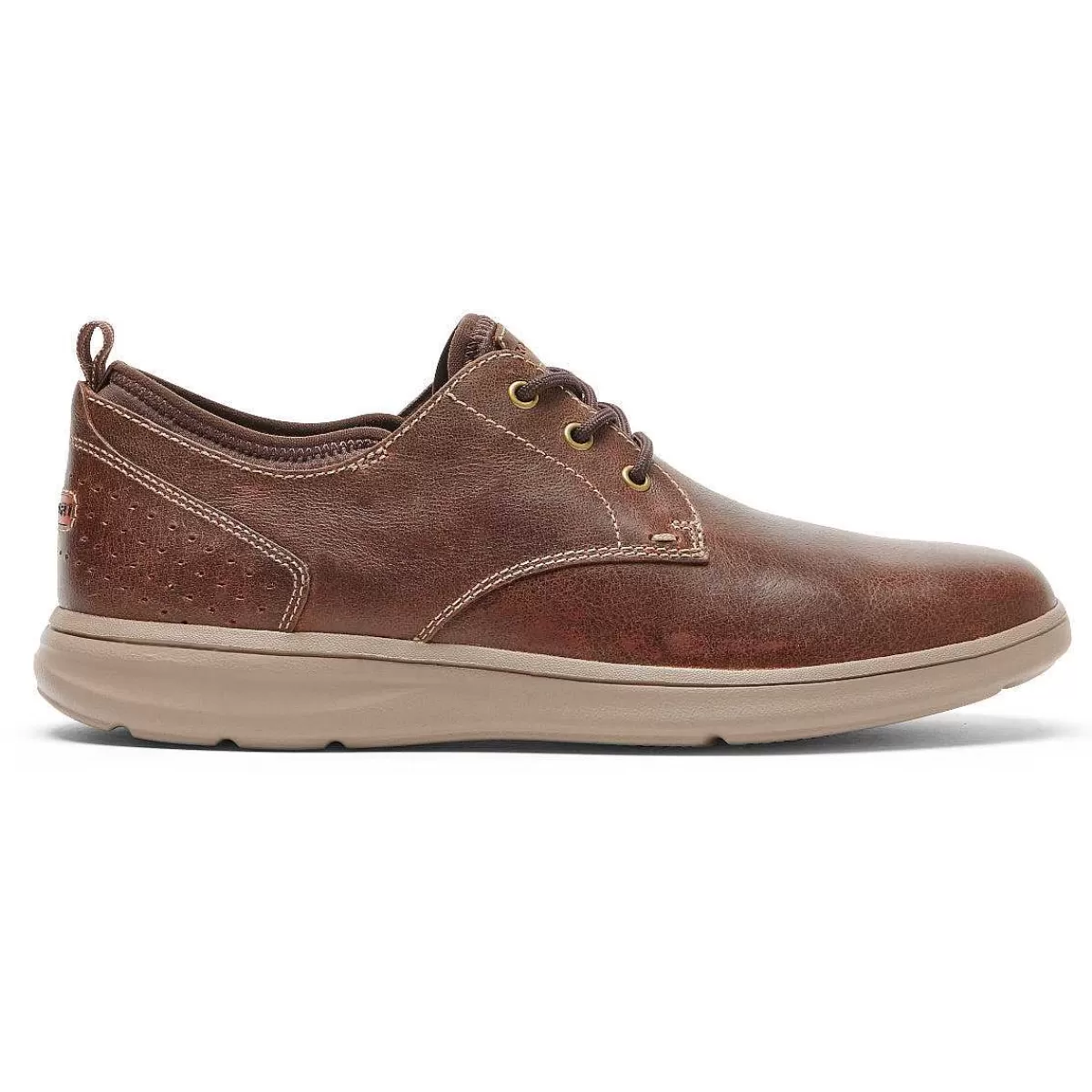 Rockport Oxford masculino Zaden com bico liso Estanho Nubuck/Malha*Homens