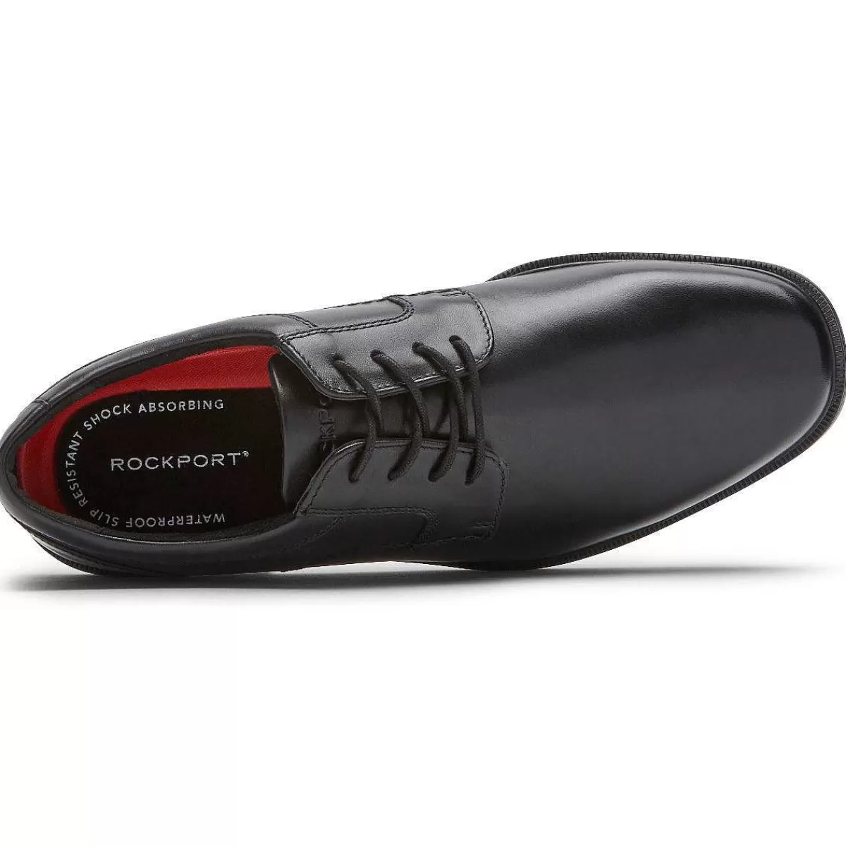 Rockport Robinsyn masculino à prova d'água com bico liso Oxford Preto*Homens