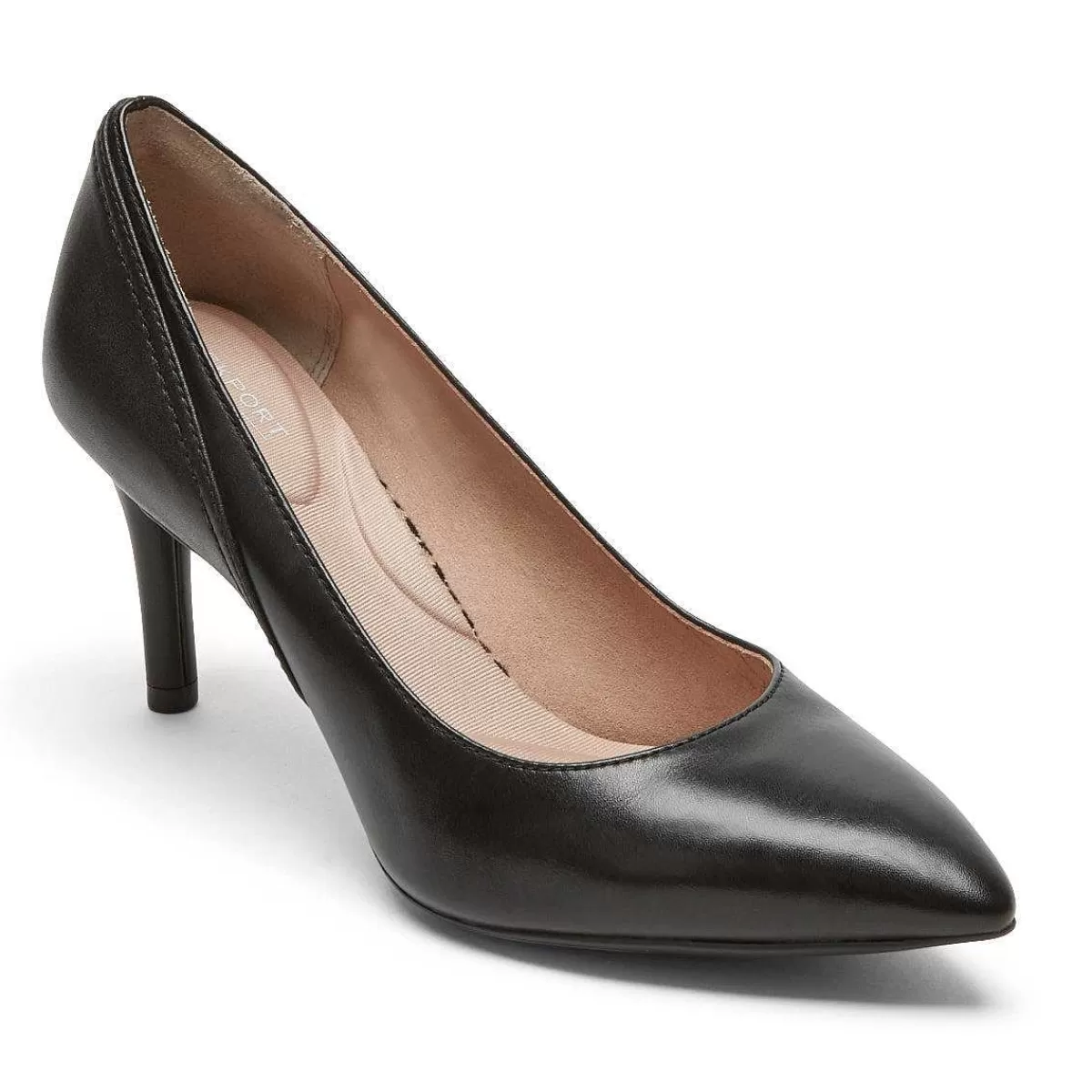 Rockport Salto remendado feminino Total Motion 75 mm Preto*Mulheres