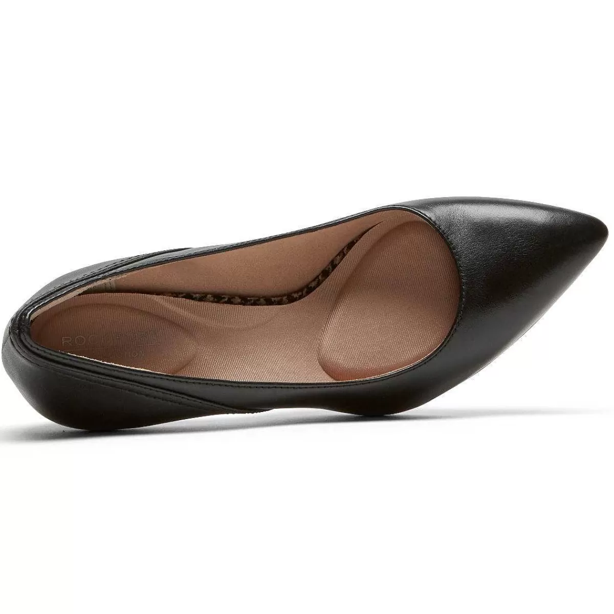 Rockport Salto remendado feminino Total Motion 75 mm Preto/Lagarto*Mulheres