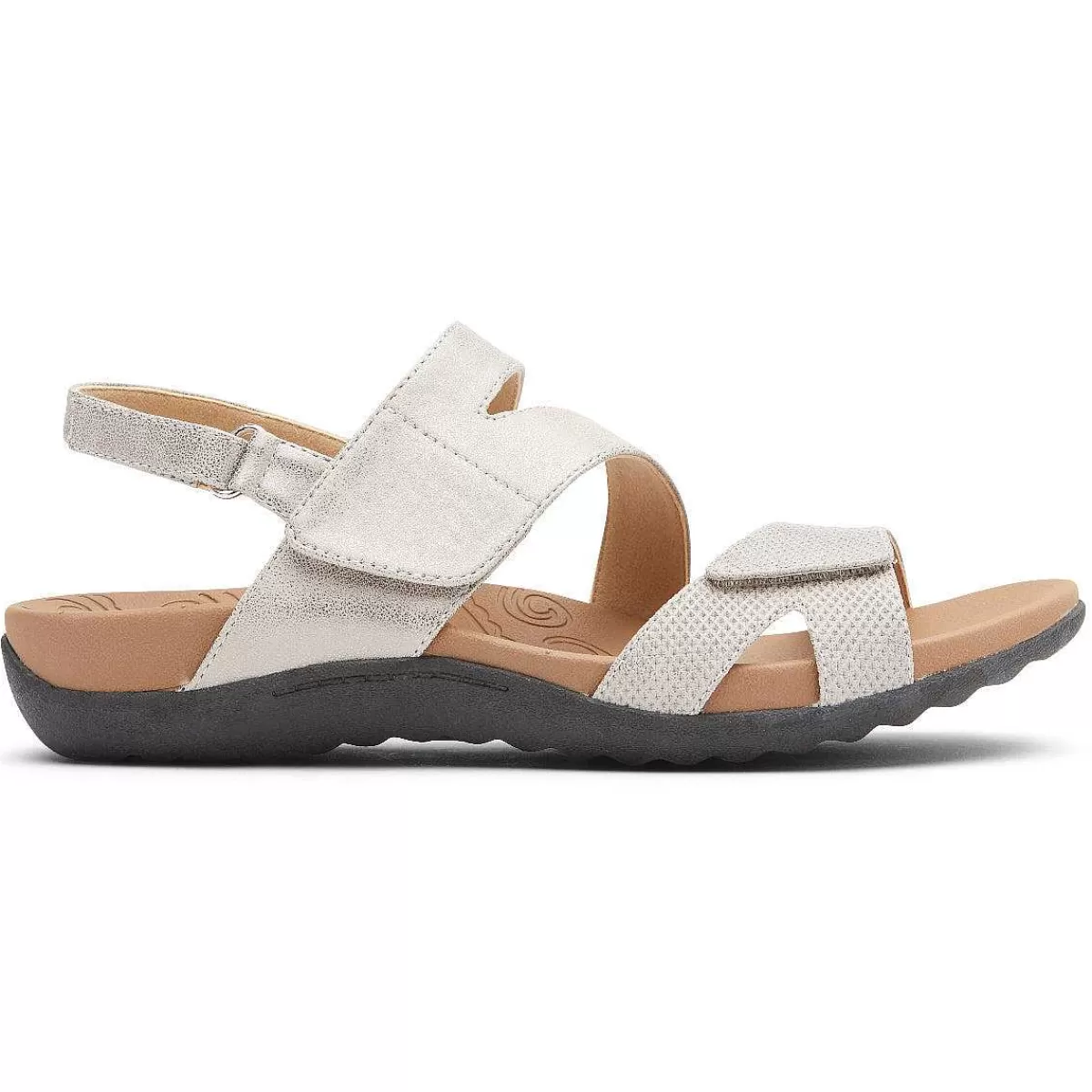 Rockport Sandália feminina assimétrica ajustável Ridge Metálico*Mulheres