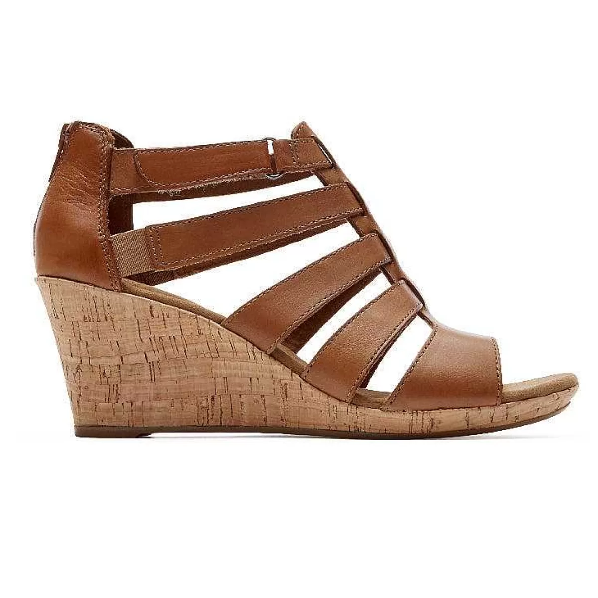 Rockport Sandália Gladiadora Briah Feminina Novo Nubuck Taupe*Mulheres