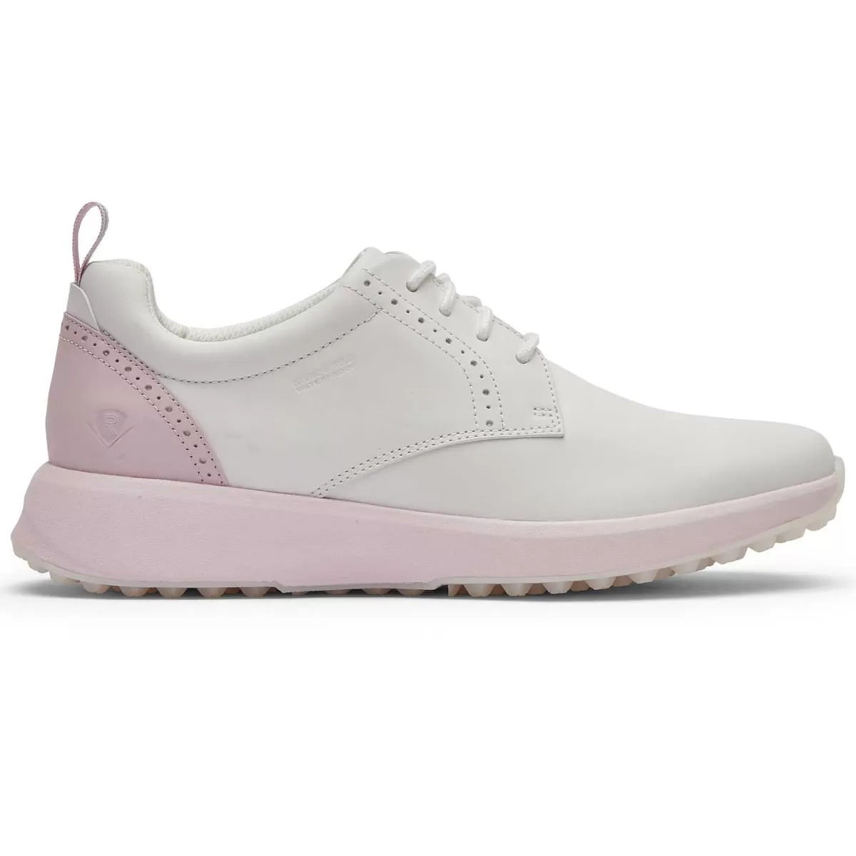 Rockport Sapato de golfe feminino Prowalker Trustride Tassel Branco/Rosa*Mulheres