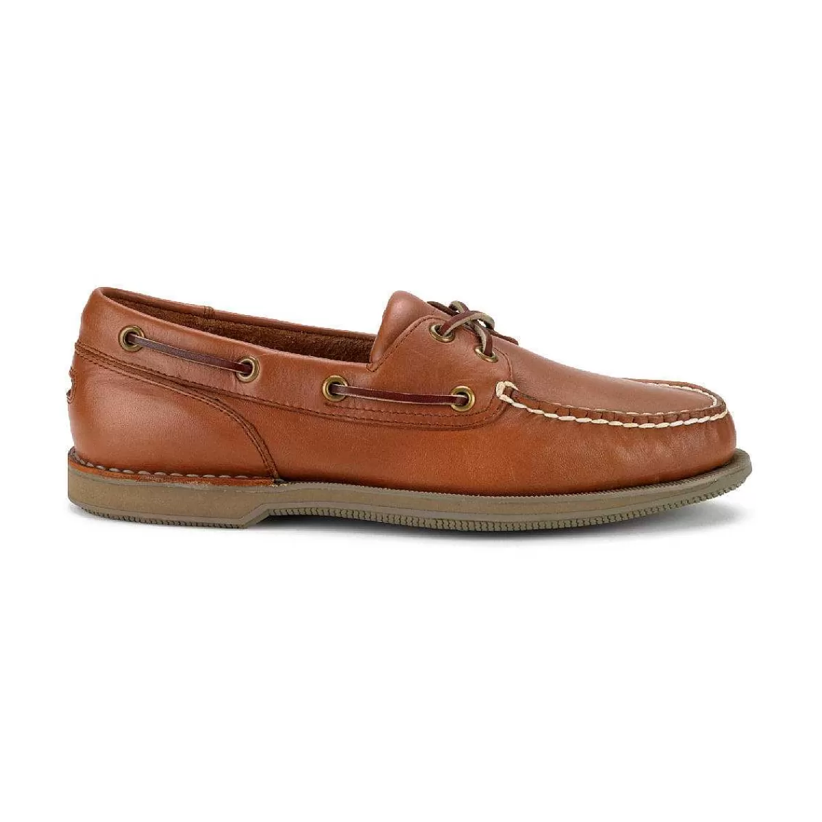 Rockport Sapato masculino Perth para barco Puxe para cima marrom escuro*Homens