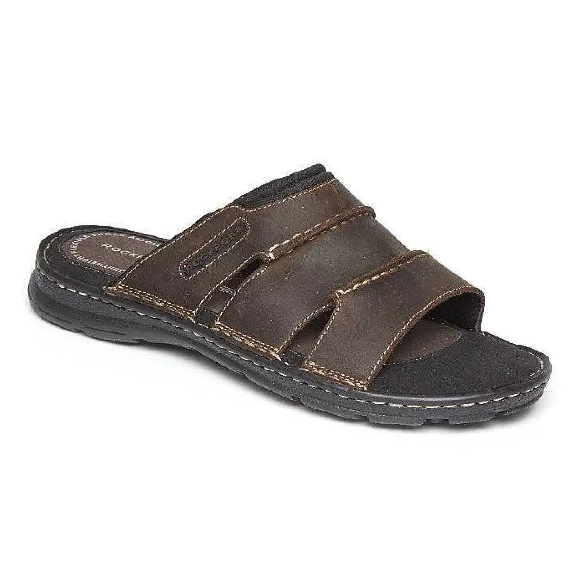 Rockport Slide Darwyn masculino Marrom Ii Lea*Homens