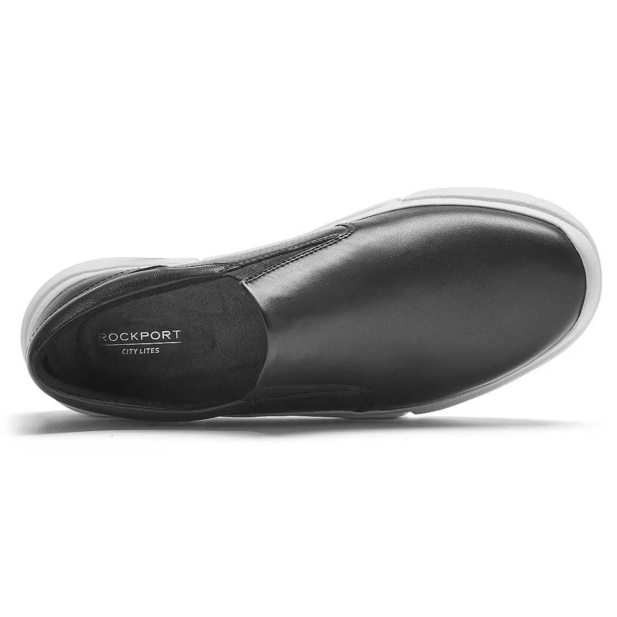 Rockport Tênis feminino R-Evolution lavável slip-on Preto Lavável C/Sola Branca*Mulher