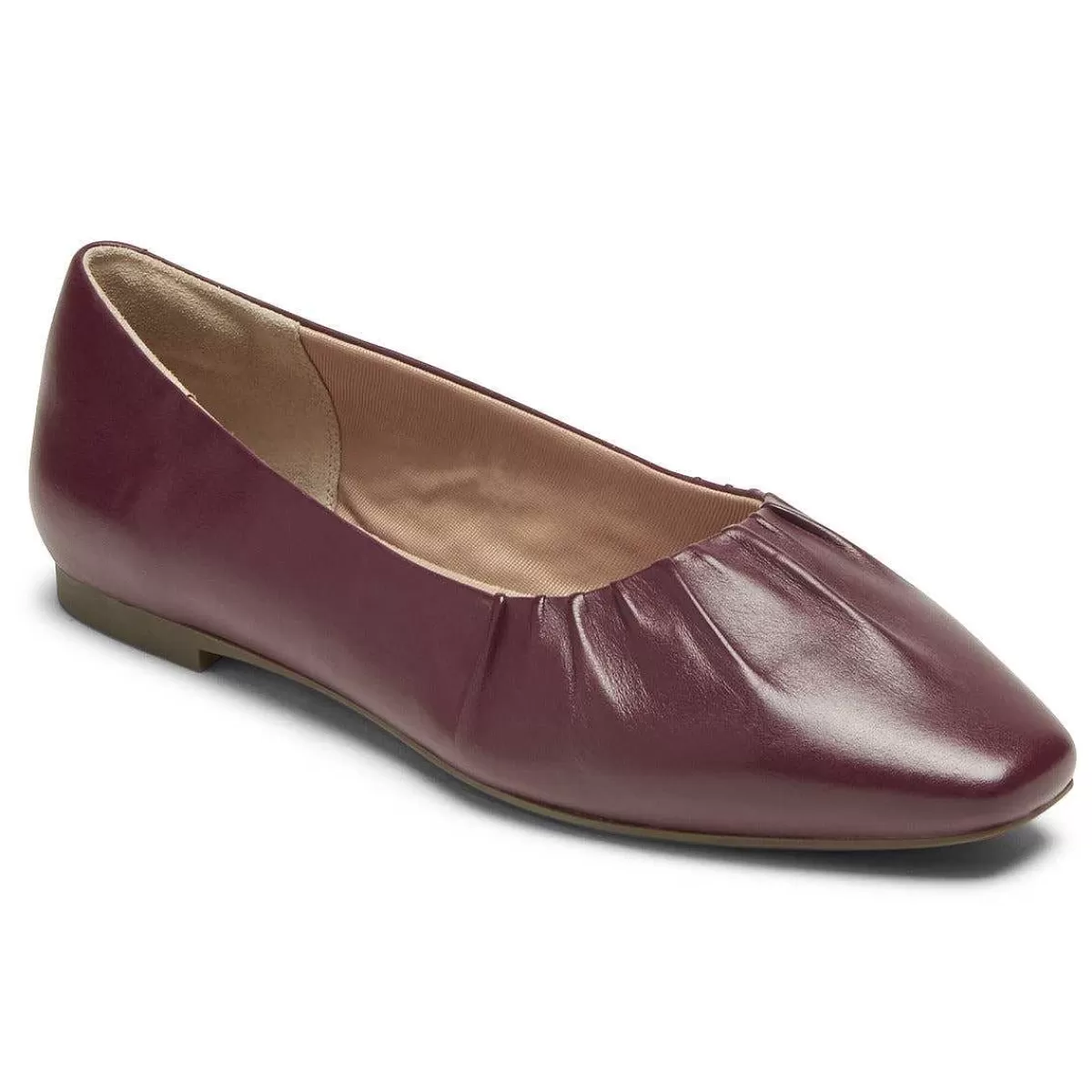 Rockport Total Motion feminino Laylani reunido plano Porto Tawny Lthr*Mulheres